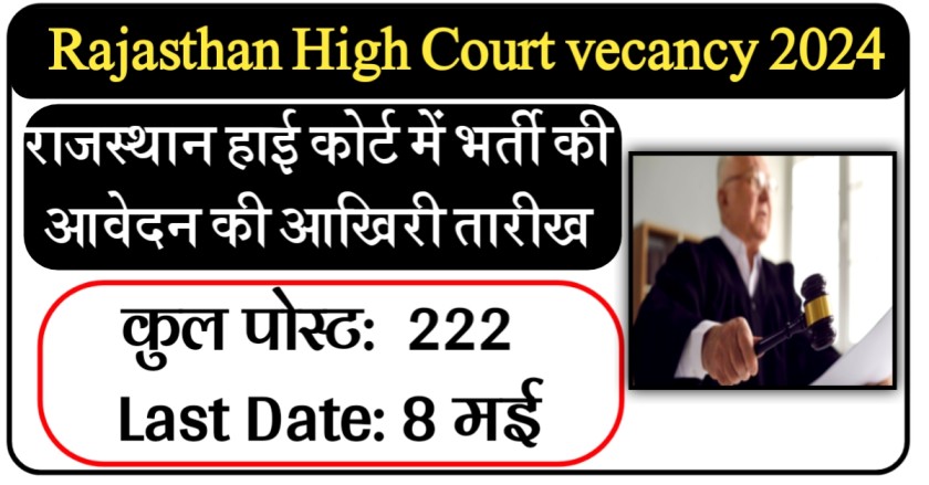 Rajasthan High Court vacancy 2024