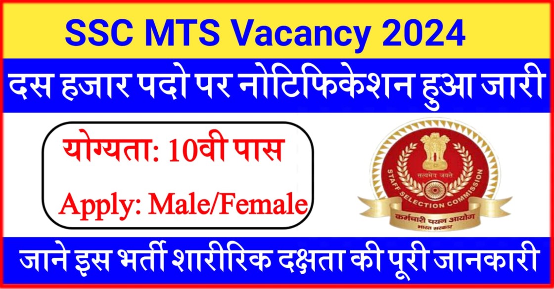 SSC MTS Vacancy 2024 Apply Form